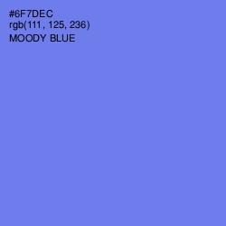 #6F7DEC - Moody Blue Color Image