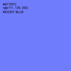 #6F7DFC - Moody Blue Color Image