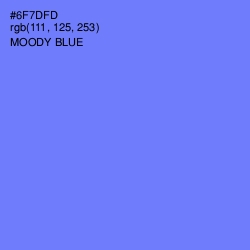 #6F7DFD - Moody Blue Color Image