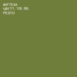 #6F7E3A - Pesto Color Image