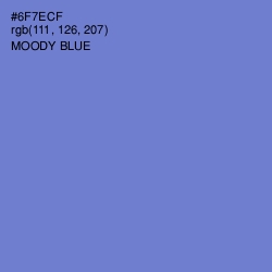 #6F7ECF - Moody Blue Color Image