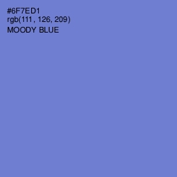 #6F7ED1 - Moody Blue Color Image