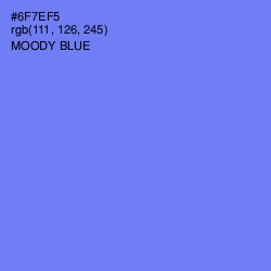 #6F7EF5 - Moody Blue Color Image