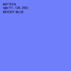 #6F7EFA - Moody Blue Color Image