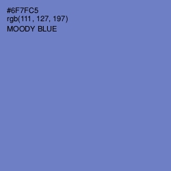 #6F7FC5 - Moody Blue Color Image