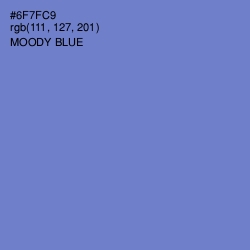 #6F7FC9 - Moody Blue Color Image
