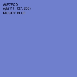 #6F7FCD - Moody Blue Color Image