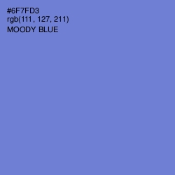 #6F7FD3 - Moody Blue Color Image