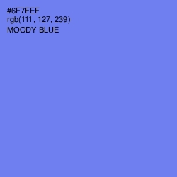 #6F7FEF - Moody Blue Color Image