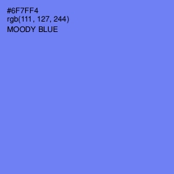 #6F7FF4 - Moody Blue Color Image