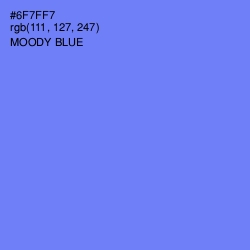 #6F7FF7 - Moody Blue Color Image
