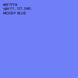 #6F7FF8 - Moody Blue Color Image