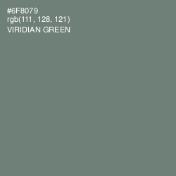 #6F8079 - Viridian Green Color Image