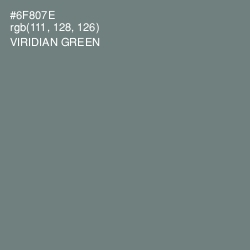 #6F807E - Viridian Green Color Image