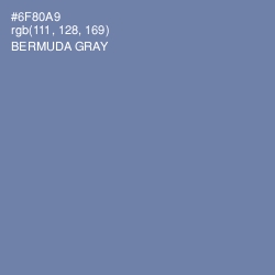 #6F80A9 - Bermuda Gray Color Image