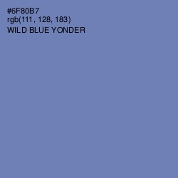 #6F80B7 - Wild Blue Yonder Color Image