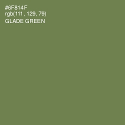 #6F814F - Glade Green Color Image