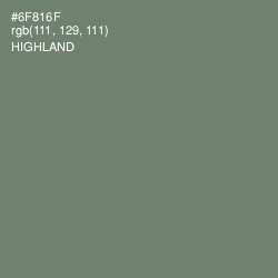 #6F816F - Highland Color Image