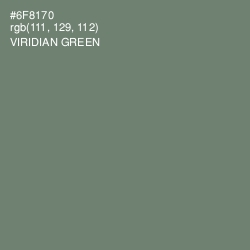 #6F8170 - Viridian Green Color Image