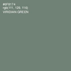 #6F8174 - Viridian Green Color Image