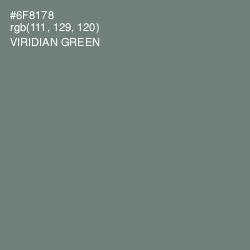 #6F8178 - Viridian Green Color Image