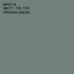 #6F8178 - Viridian Green Color Image