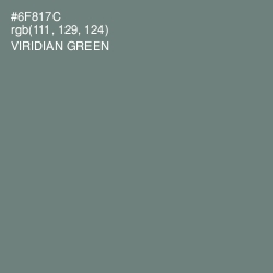 #6F817C - Viridian Green Color Image