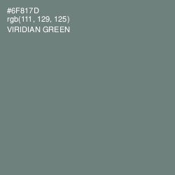 #6F817D - Viridian Green Color Image