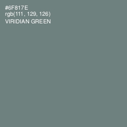 #6F817E - Viridian Green Color Image