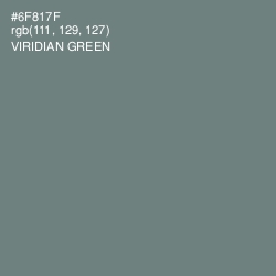 #6F817F - Viridian Green Color Image