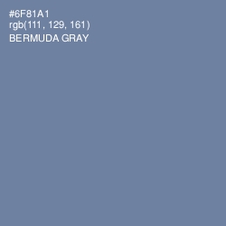 #6F81A1 - Bermuda Gray Color Image