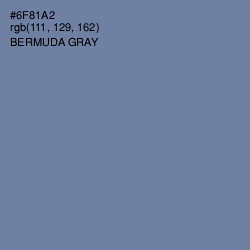 #6F81A2 - Bermuda Gray Color Image