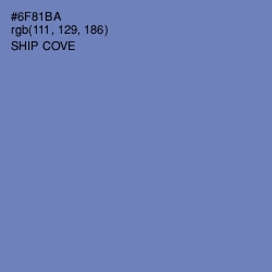 #6F81BA - Ship Cove Color Image