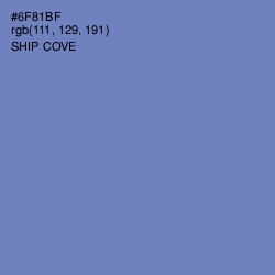 #6F81BF - Ship Cove Color Image
