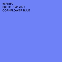 #6F81F7 - Cornflower Blue Color Image