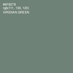 #6F8278 - Viridian Green Color Image