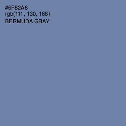 #6F82A8 - Bermuda Gray Color Image