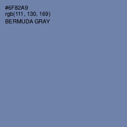 #6F82A9 - Bermuda Gray Color Image
