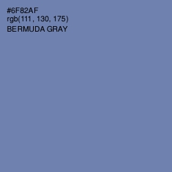#6F82AF - Bermuda Gray Color Image