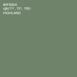 #6F836A - Highland Color Image