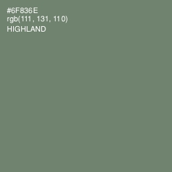 #6F836E - Highland Color Image