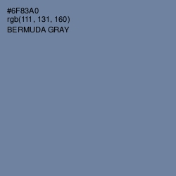 #6F83A0 - Bermuda Gray Color Image