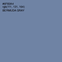 #6F83A4 - Bermuda Gray Color Image