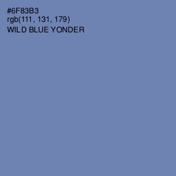 #6F83B3 - Wild Blue Yonder Color Image