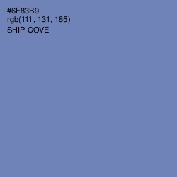 #6F83B9 - Ship Cove Color Image