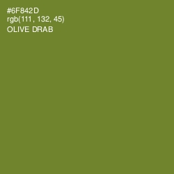 #6F842D - Olive Drab Color Image