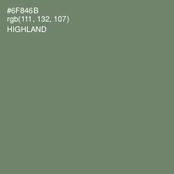 #6F846B - Highland Color Image