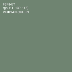 #6F8471 - Viridian Green Color Image