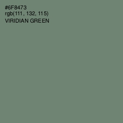 #6F8473 - Viridian Green Color Image