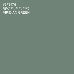 #6F8476 - Viridian Green Color Image
